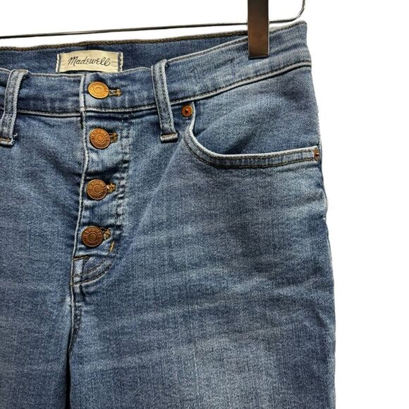 Madewell 9" Mid-Rise Skinny Crop button Front Tencel Denim Edition 28 - Picture 8 of 12